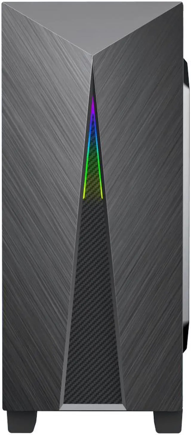 Alt view image 3 of 10 - GAMEMAX Gamemax Nova N6 Black Steel / Tempered Glass ATX Mid Tower Gaming Computer Case