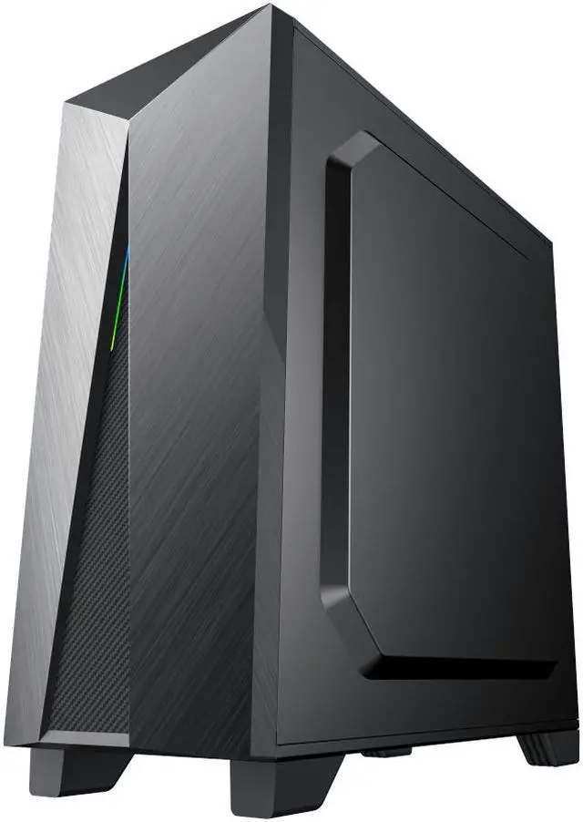 Alt view image 5 of 10 - GAMEMAX Gamemax Nova N6 Black Steel / Tempered Glass ATX Mid Tower Gaming Computer Case