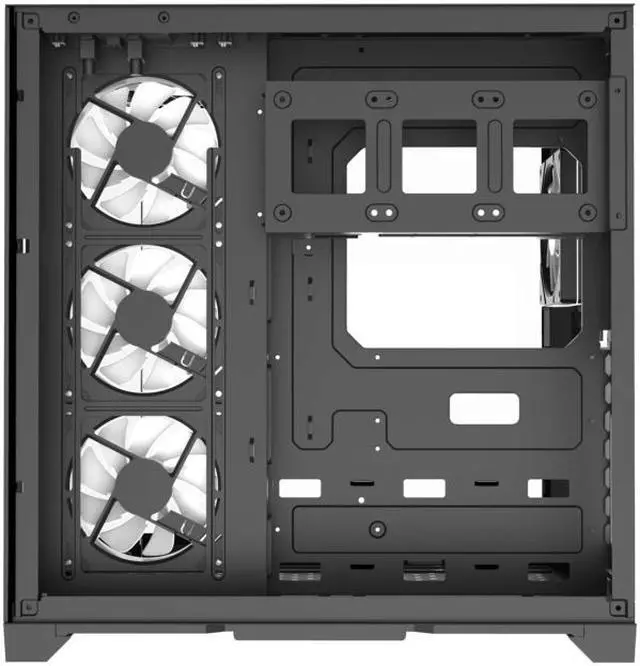 Alt view image 11 of 11 - GAMEMAX HYPE-A Black USB3.0 Mid-Tower ATX Tempered Glass Computer Case w/4 x PWM ARGB Fans (3 x MB side, 1 x Rear) Pre-Installed, Support 4090 GPU and 360mm AIO
