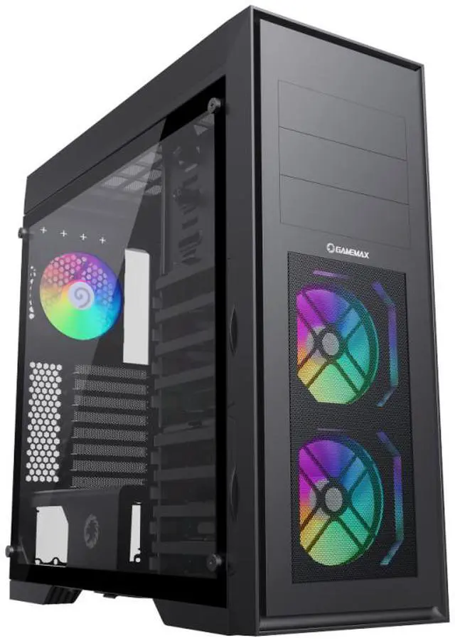 Main image of GAMEMAX MASTER 2 Black Tempered Glass USB3.0 and Type C Full Tower ATX Computer Case w/3 x ARGB Fans (Pre-Installed), Support 4090TI GPU and 360mm AIO