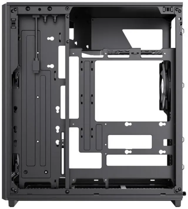 Alt view image 5 of 6 - GAMEMAX F46BK Black USB3.0/Type C Tempered Glass Mid-tower ATX Computer Cases w/ 4 x ARGB/PWM fans Pre-Installed