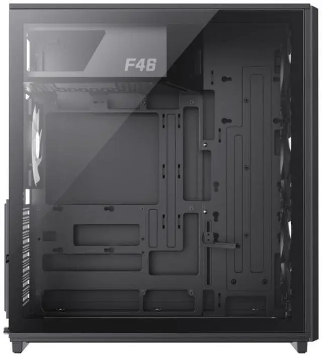 Alt view image 6 of 6 - GAMEMAX F46BK Black USB3.0/Type C Tempered Glass Mid-tower ATX Computer Cases w/ 4 x ARGB/PWM fans Pre-Installed