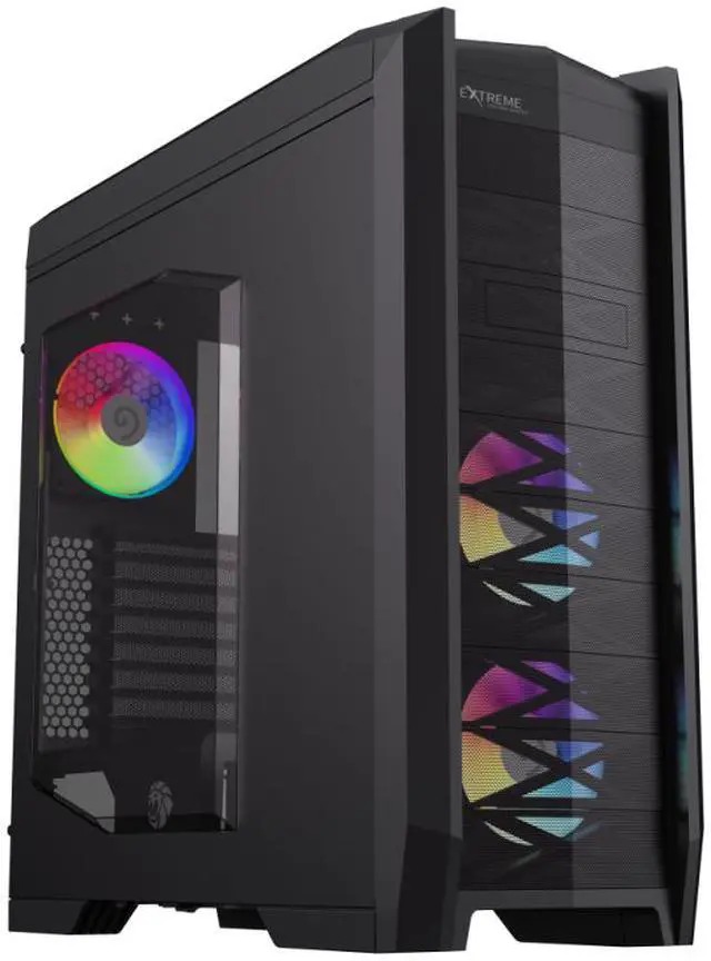 Main image of GAMEMAX Dragon knight 2 Black USB3.0/Type C ATX Gaming Full Tower Computer Case w/5 x ARGB Fans (Pre-Installed). Support 4090 GPU and 360mm AIO