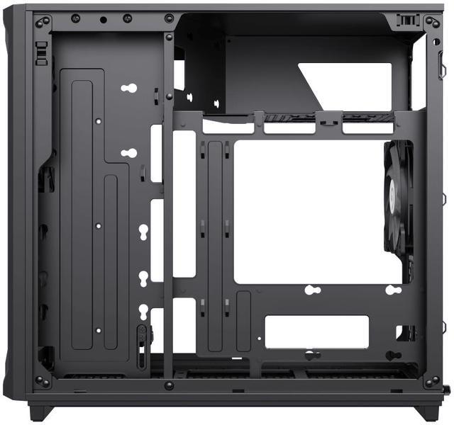 Alt view image 11 of 13 - GAMEMAX F35 BW Black USB3.0 /Type C Micro-ATX Gaming PC Tempered Glass Computer Case, Pre-installed 3x ARGB Fan