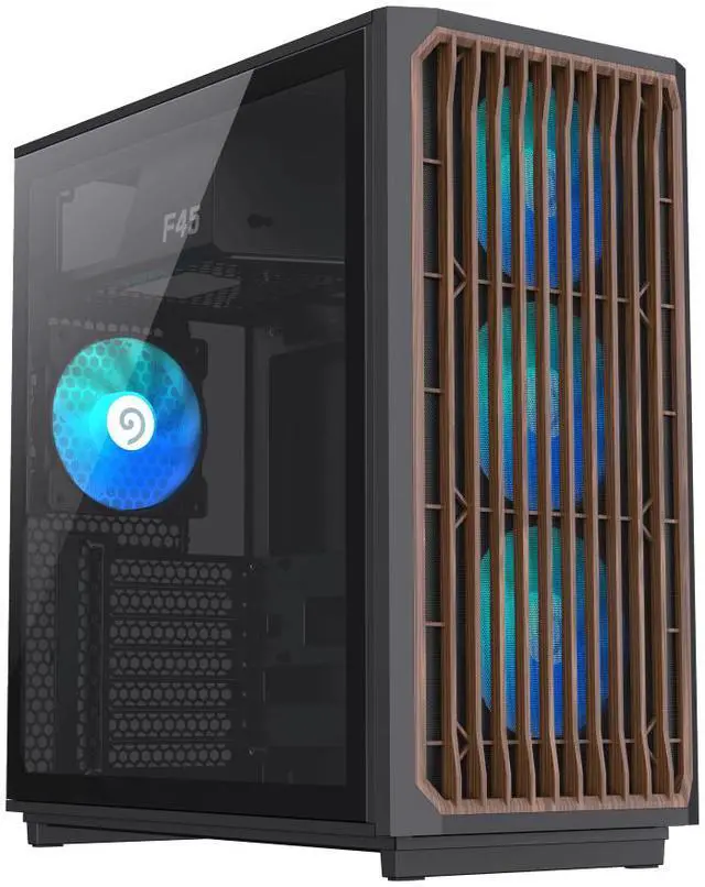 Main image of GAMEMAX F45 BW Black USB3.0 /Type C ATX Mid Tower Gaming Computer Case w/l Tempered Glass Panel and 4 x ARGB 120mm Fans (Pre-Installed), Support 360mm AIO