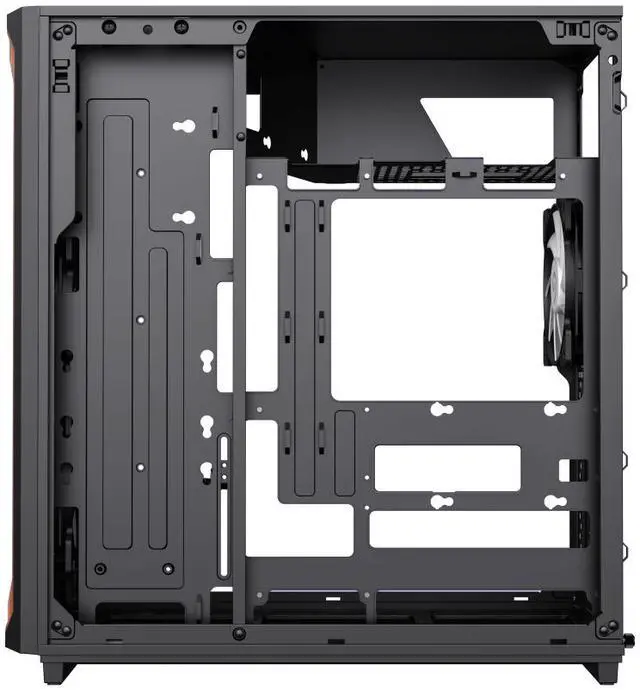 Alt view image 7 of 14 - GAMEMAX F45 BW Black USB3.0 /Type C ATX Mid Tower Gaming Computer Case w/l Tempered Glass Panel and 4 x ARGB 120mm Fans (Pre-Installed), Support 360mm AIO