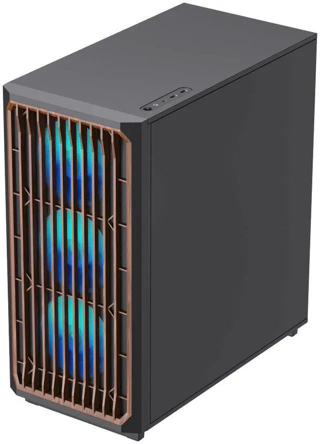 Alt view image 3 of 14 - GAMEMAX F45 BW Black USB3.0 /Type C ATX Mid Tower Gaming Computer Case w/l Tempered Glass Panel and 4 x ARGB 120mm Fans (Pre-Installed), Support 360mm AIO