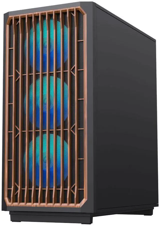 Alt view image 5 of 14 - GAMEMAX F45 BW Black USB3.0 /Type C ATX Mid Tower Gaming Computer Case w/l Tempered Glass Panel and 4 x ARGB 120mm Fans (Pre-Installed), Support 360mm AIO