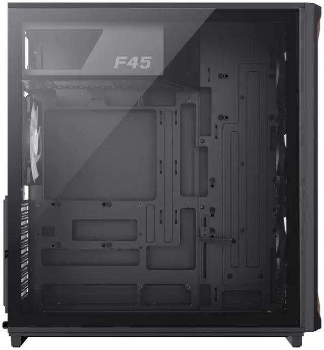 Alt view image 6 of 14 - GAMEMAX F45 BW Black USB3.0 /Type C ATX Mid Tower Gaming Computer Case w/l Tempered Glass Panel and 4 x ARGB 120mm Fans (Pre-Installed), Support 360mm AIO