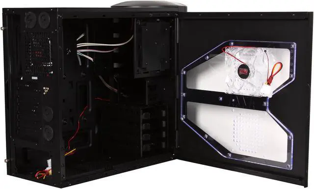 Alt view image 5 of 10 - AZZA Spartan CSAZ-102E Black SECC Steel ATX Mid Tower Computer Case