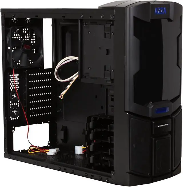 Alt view image 7 of 10 - AZZA Spartan CSAZ-102E Black SECC Steel ATX Mid Tower Computer Case