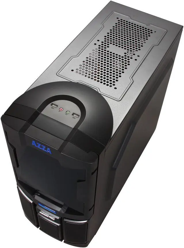 Alt view image 8 of 10 - AZZA Spartan CSAZ-102E Black SECC Steel ATX Mid Tower Computer Case