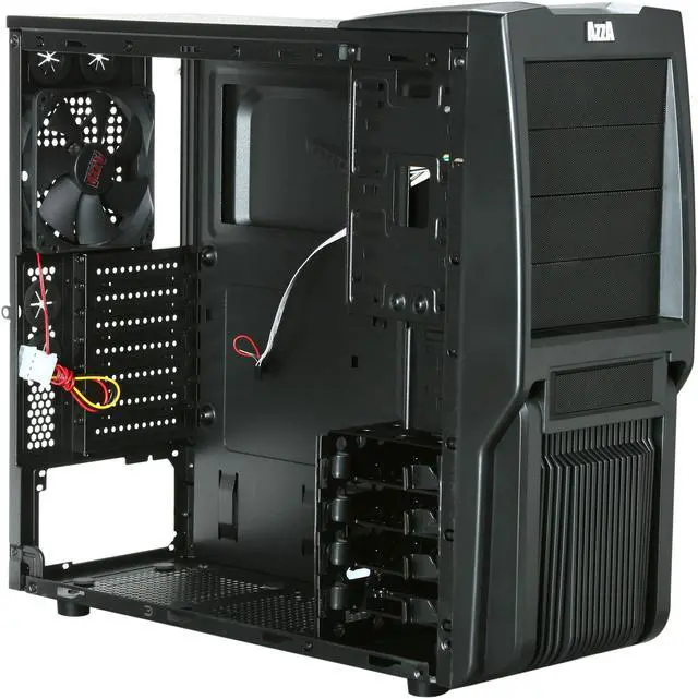 Alt view image 7 of 10 - AZZA Triton 401 Black SECC Steel ATX Mid Tower Computer Case