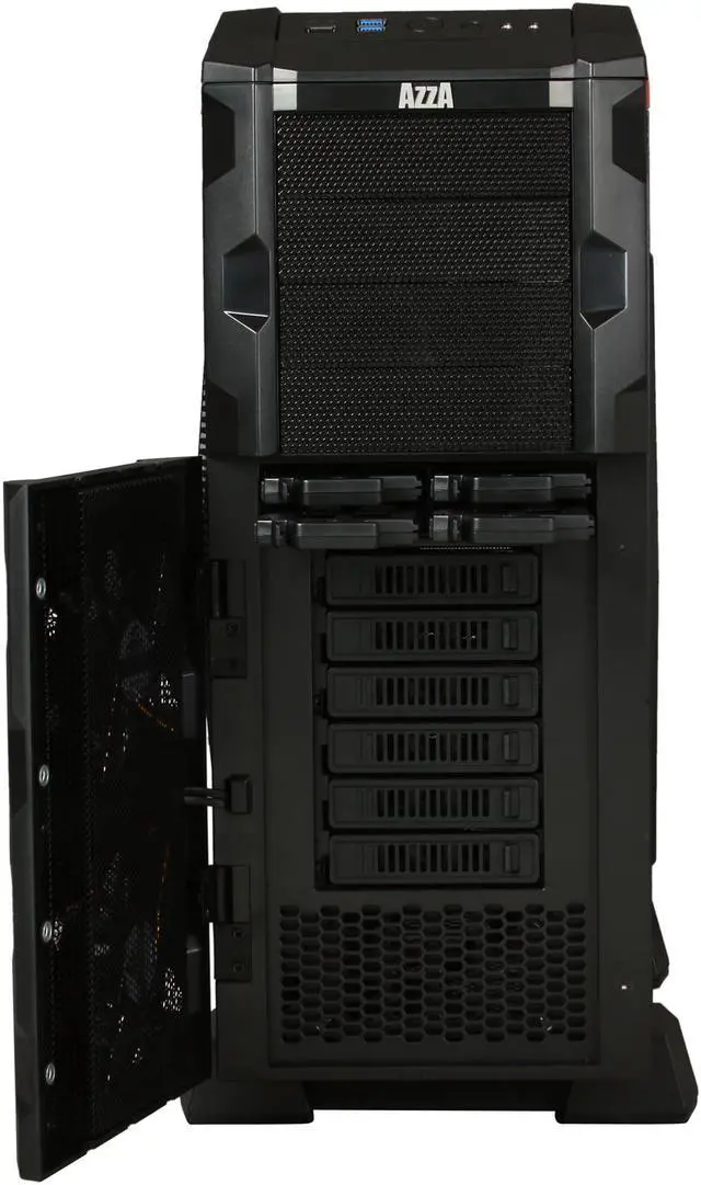 Alt view image 3 of 11 - AZZA Fusion 3000 (CSAZ-3000) Black SECC ATX Full Tower Computer Case