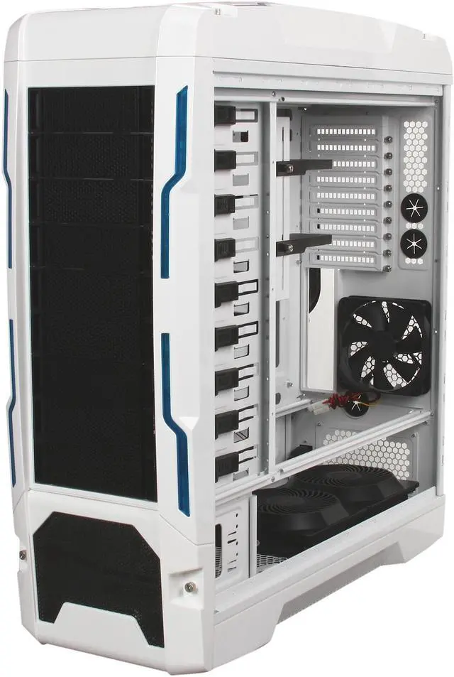 Alt view image 8 of 11 - AZZA Genesis 9000 CSAZ-9000W White 0.8mm SECC ATX Full Tower Computer Case
