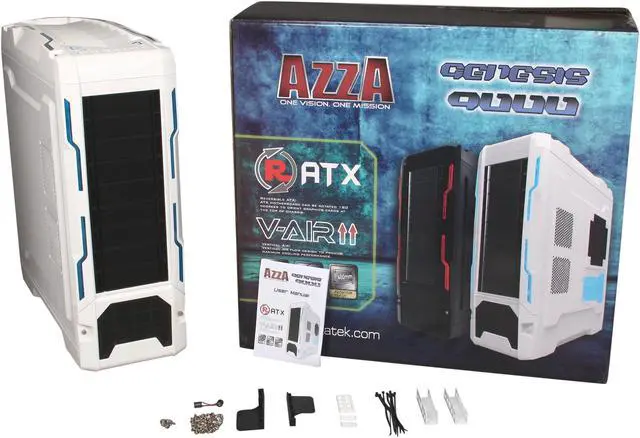 Alt view image 11 of 11 - AZZA Genesis 9000 CSAZ-9000W White 0.8mm SECC ATX Full Tower Computer Case