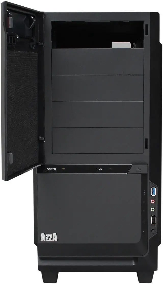 Alt view image 3 of 10 - AZZA Silentium 920B CSAZ-920B Black SECC ATX Mid Tower Computer Case