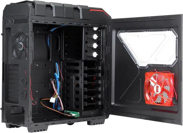 Alt view image 6 of 11 - AZZA CSAZ- XT1 B Black Japanese SECC Steel ATX Full Tower Computer Case