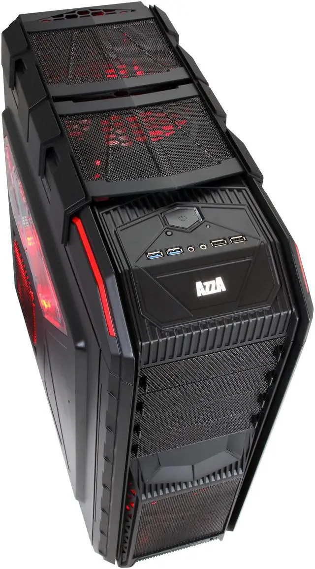 Alt view image 9 of 11 - AZZA CSAZ- XT1 B Black Japanese SECC Steel ATX Full Tower Computer Case