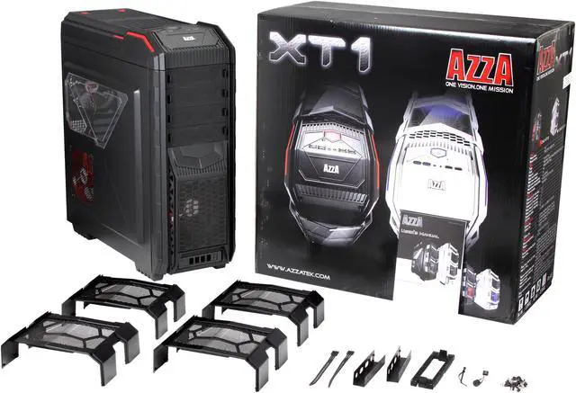 Alt view image 11 of 11 - AZZA CSAZ- XT1 B Black Japanese SECC Steel ATX Full Tower Computer Case