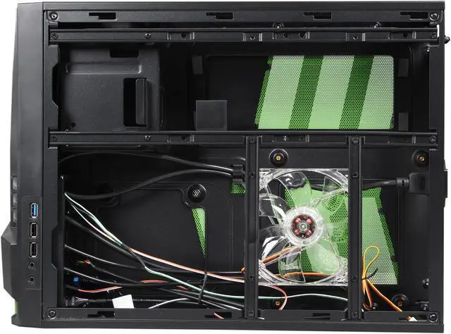Alt view image 7 of 10 - AZZA CSAZ-103 Black SECC Mini-ITX Tower Computer Case