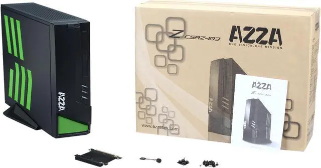 Alt view image 10 of 10 - AZZA CSAZ-103 Black SECC Mini-ITX Tower Computer Case