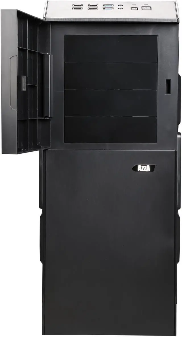 Alt view image 2 of 9 - AZZA CSAZ-8100B Black SECC ATX Full Tower Computer Case