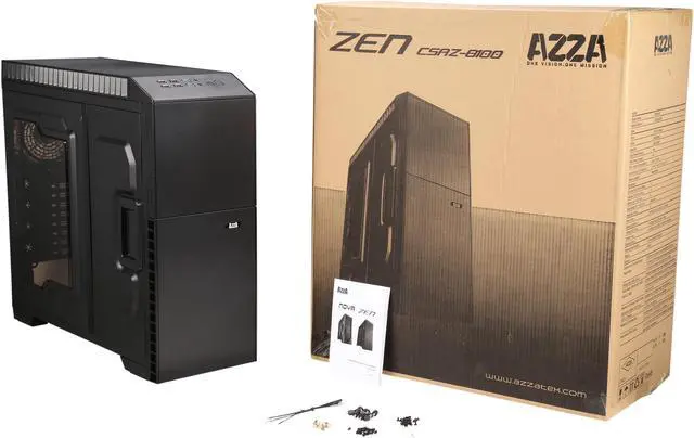 Alt view image 9 of 9 - AZZA CSAZ-8100B Black SECC ATX Full Tower Computer Case