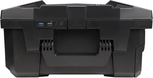 Alt view image 3 of 8 - AZZA CSAZ-105 Black / Red SECC Mini-ITX Computer Case Regular PS2 ATX power supply Power Supply