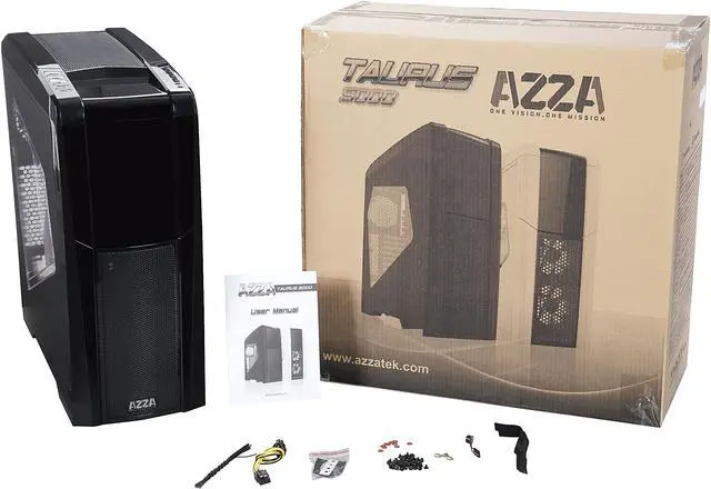 Alt view image 6 of 6 - AZZA Taurus 5000B Black/Black(inside chassis) SECC ATX Full Tower Case