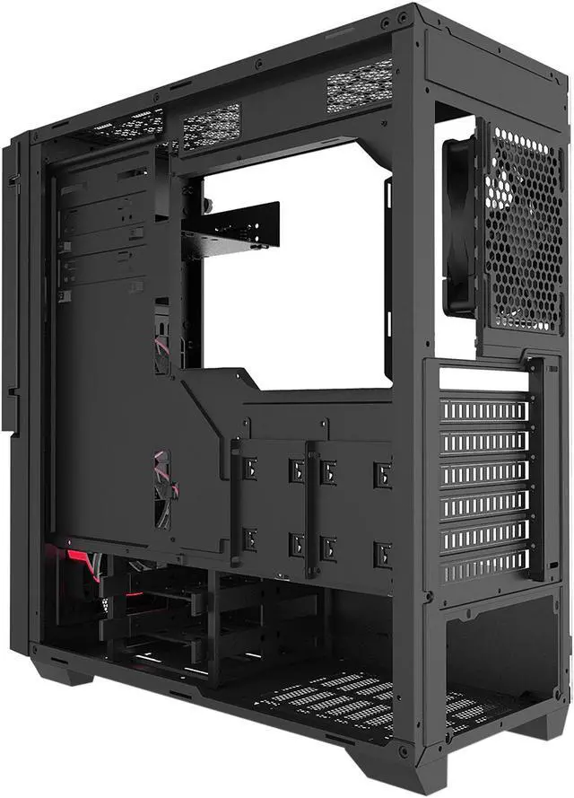 Alt view image 4 of 6 - AZZA CSAZ-310 Inferno 310 Black ATX Mid Tower Computer Case with 2x HURRICANE RGB Fan
