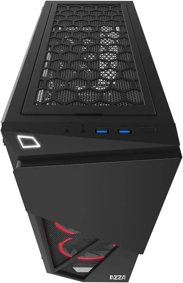 Alt view image 5 of 6 - AZZA CSAZ-310 Inferno 310 Black ATX Mid Tower Computer Case with 2x HURRICANE RGB Fan