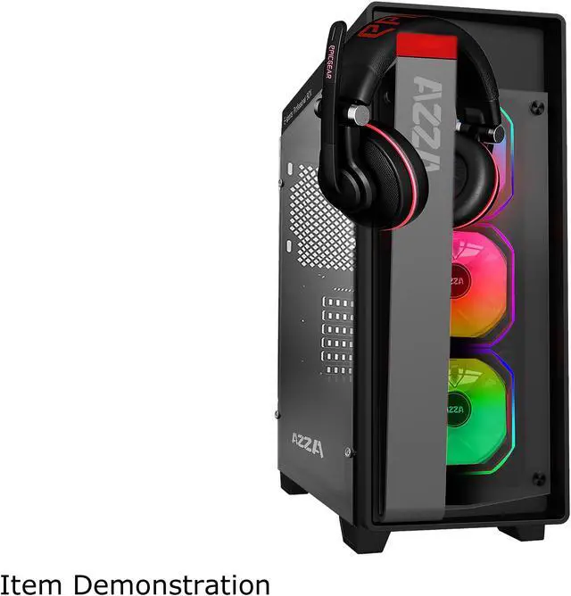 Alt view image 4 of 7 - AZZA Obsidian 270 CSAZ-270 Black Steel / Tempered Glass ATX Mid Tower Computer Case