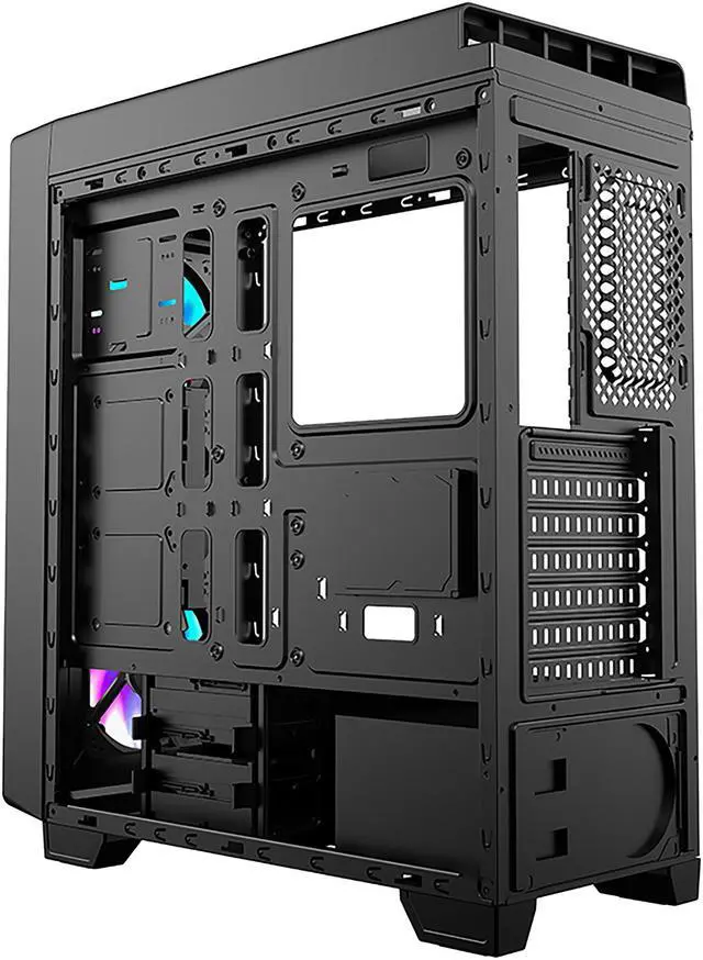 Alt view image 7 of 7 - AZZA Obsidian 270 CSAZ-270 Black Steel / Tempered Glass ATX Mid Tower Computer Case