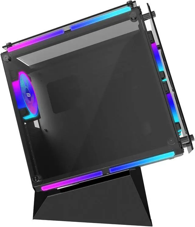 Alt view image 4 of 7 - AZZA Cube 802 CSAZ-802 Black SPCC ATX Cube Case Computer Case