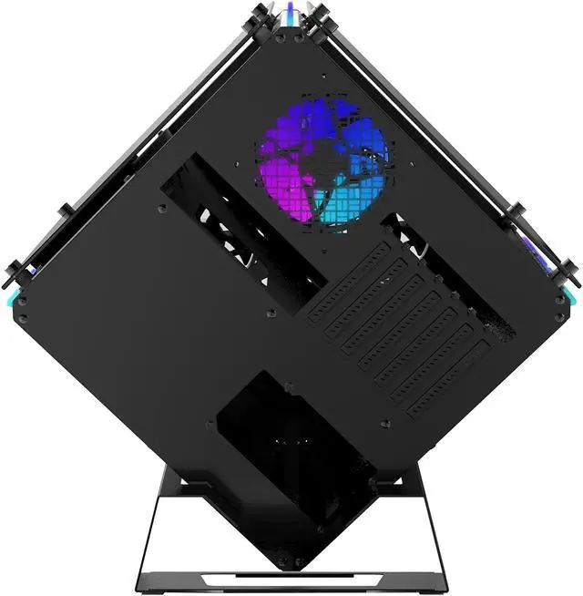 Alt view image 5 of 7 - AZZA Cube 802 CSAZ-802 Black SPCC ATX Cube Case Computer Case