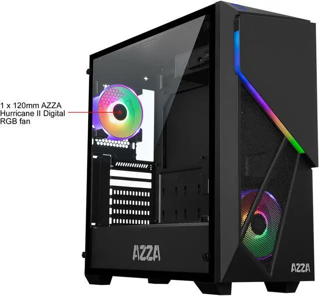 Alt view image 7 of 10 - AZZA INFERNO 310 DH CSAZ-310DH Black ATX Mid Tower Computer Case