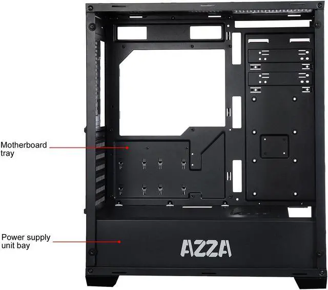 Alt view image 10 of 10 - AZZA INFERNO 310 DH CSAZ-310DH Black ATX Mid Tower Computer Case