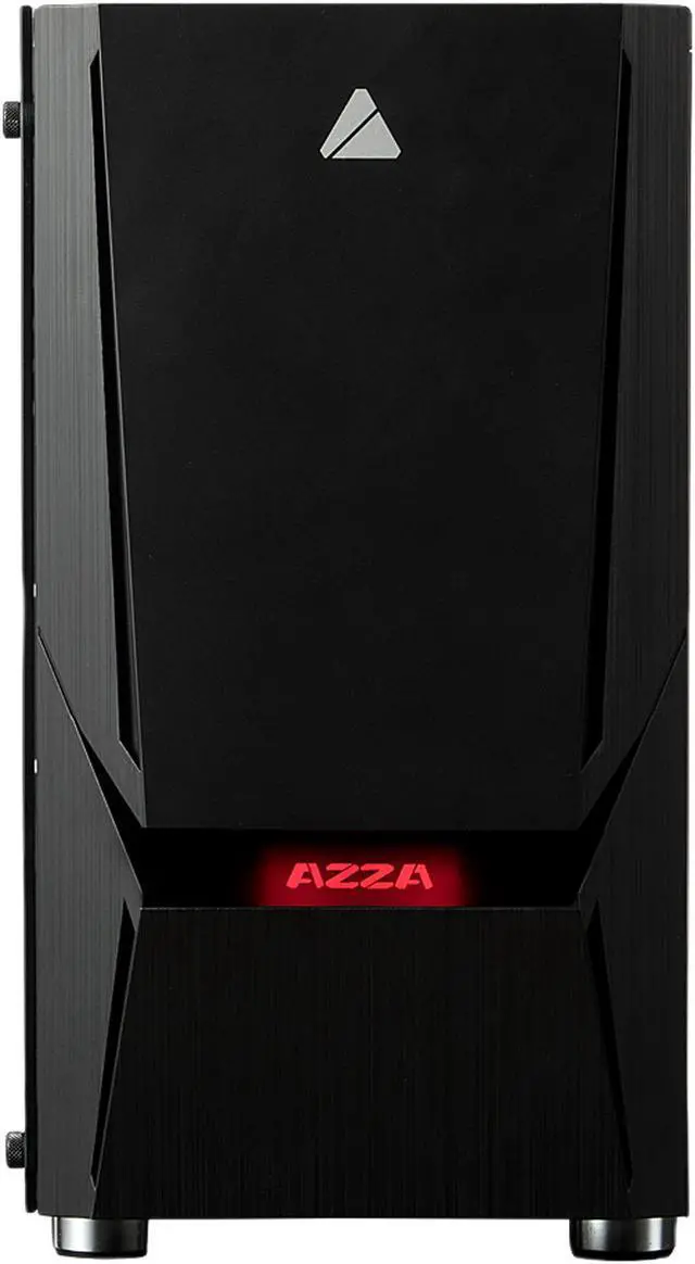 Alt view image 2 of 9 - AZZA LUMINOUS 110 CSAZ-110F Black Steel / Tempered Glass Micro ATX Mid Tower Computer Case