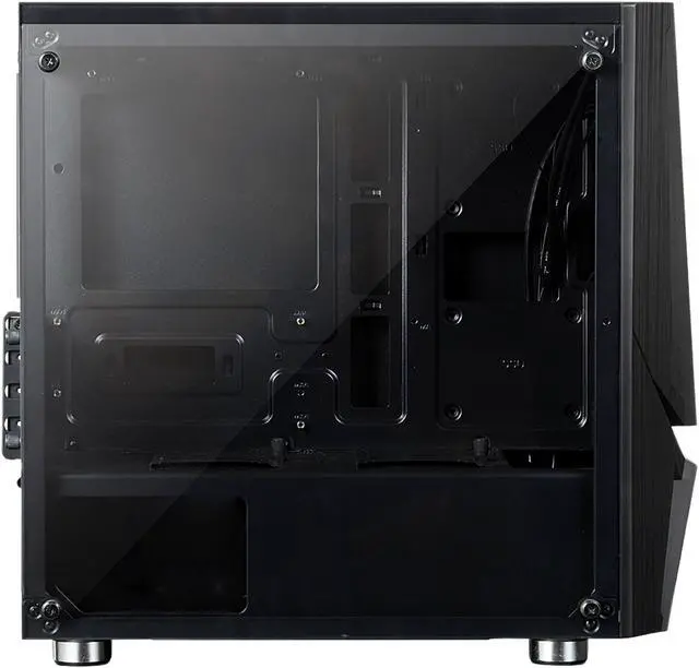 Alt view image 5 of 9 - AZZA LUMINOUS 110 CSAZ-110F Black Steel / Tempered Glass Micro ATX Mid Tower Computer Case