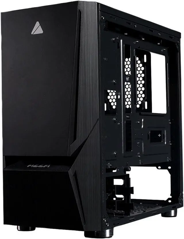 Alt view image 7 of 9 - AZZA LUMINOUS 110 CSAZ-110F Black Steel / Tempered Glass Micro ATX Mid Tower Computer Case