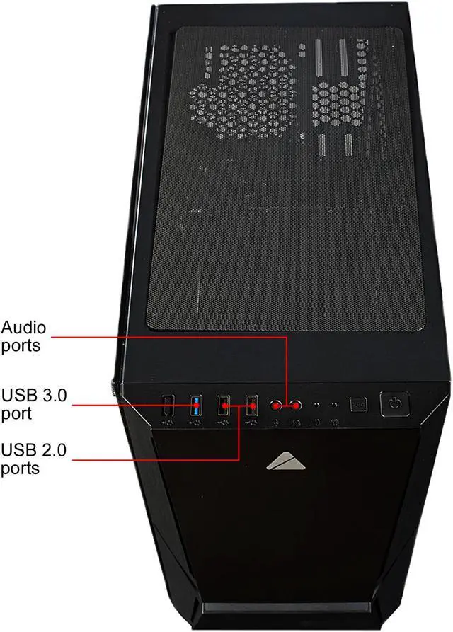 Alt view image 4 of 9 - AZZA LUMINOUS 110 CSAZ-110F Black Steel / Tempered Glass Micro ATX Mid Tower Computer Case