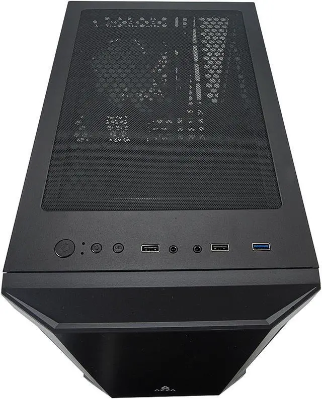 Alt view image 4 of 10 - AZZA Bastion CSAZ-120 Black Steel / Plastic / Tempered Glass Micro ATX Mid Tower Computer Case (1 x 140mm fan included )