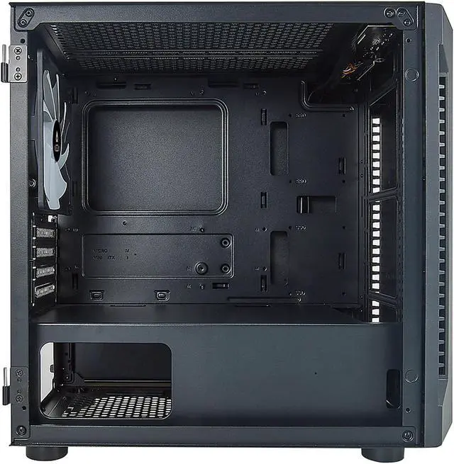Alt view image 8 of 10 - AZZA Bastion CSAZ-120 Black Steel / Plastic / Tempered Glass Micro ATX Mid Tower Computer Case (1 x 140mm fan included )