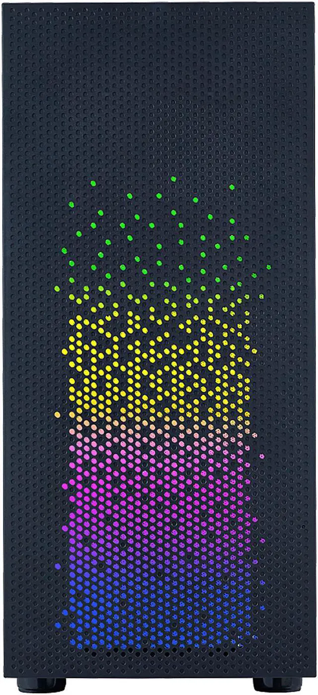 Alt view image 2 of 8 - AZZA CELESTA CSAZ-340F Black Steel / Plastic / Tempered Glass ATX Mid Tower Computer Case with Addressable RGB Light Strip in the Front