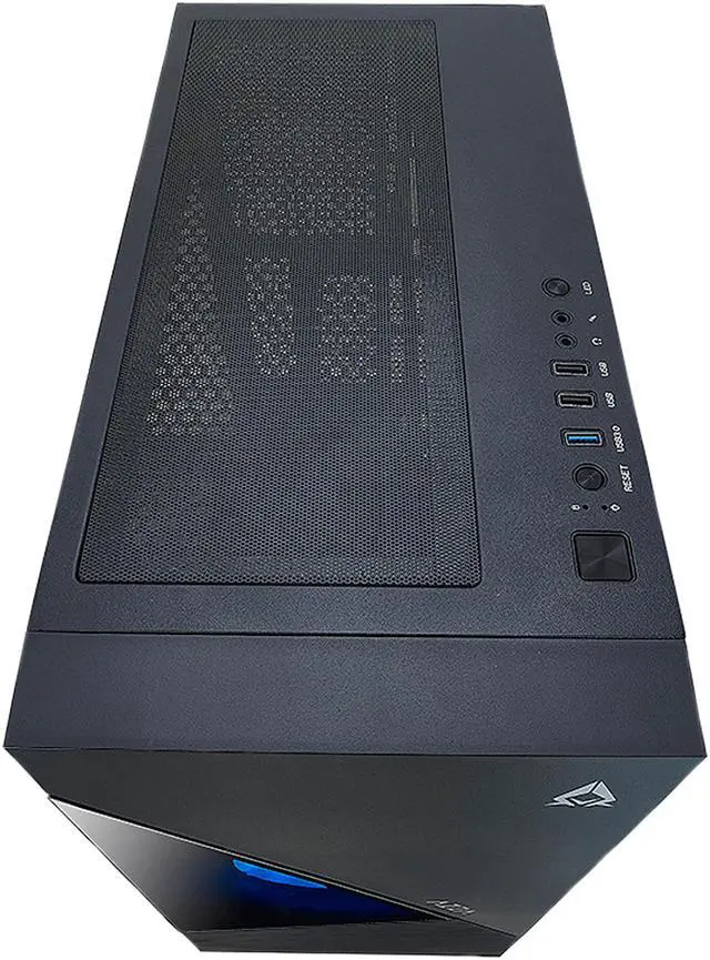 Alt view image 4 of 15 - AZZA ECLIPSE 440 / Gaming / ATX Mid-Tower  / Tempered Glass / Black / Steel   / 1 x 120mm ARGB fan included
