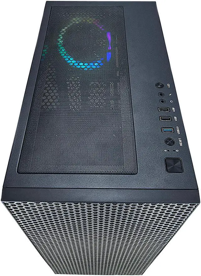 Alt view image 5 of 17 - AZZA HIVE 450 / Gaming / ATX Mid-Tower /  / Tempered Glass / Black / Steel / 1 x 120mm fan included