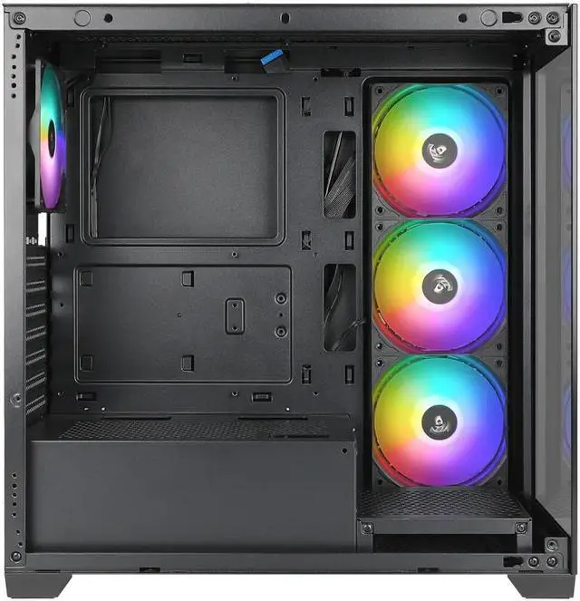 Alt view image 3 of 5 - AZZA CSAZ-491 NEPTUNE Black ATX Mid Tower Case