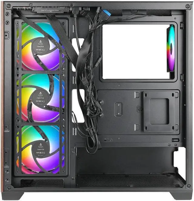 Alt view image 4 of 5 - AZZA CSAZ-491 NEPTUNE Black ATX Mid Tower Case