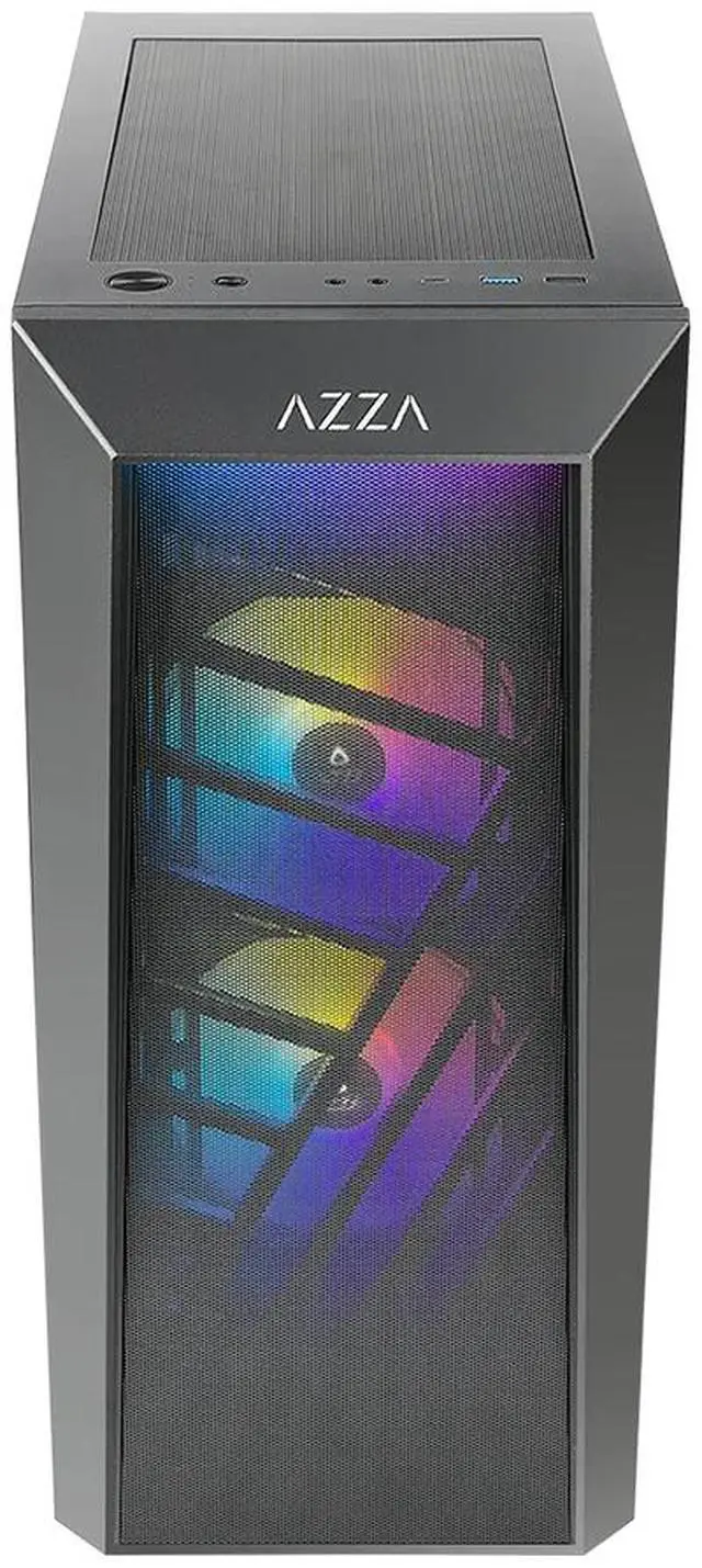 Alt view image 3 of 5 - AZZA SENTINEL CSAZ-203A01 Black ATX Mid Tower Case